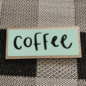 COFFEE WOOD HANGING SIGN